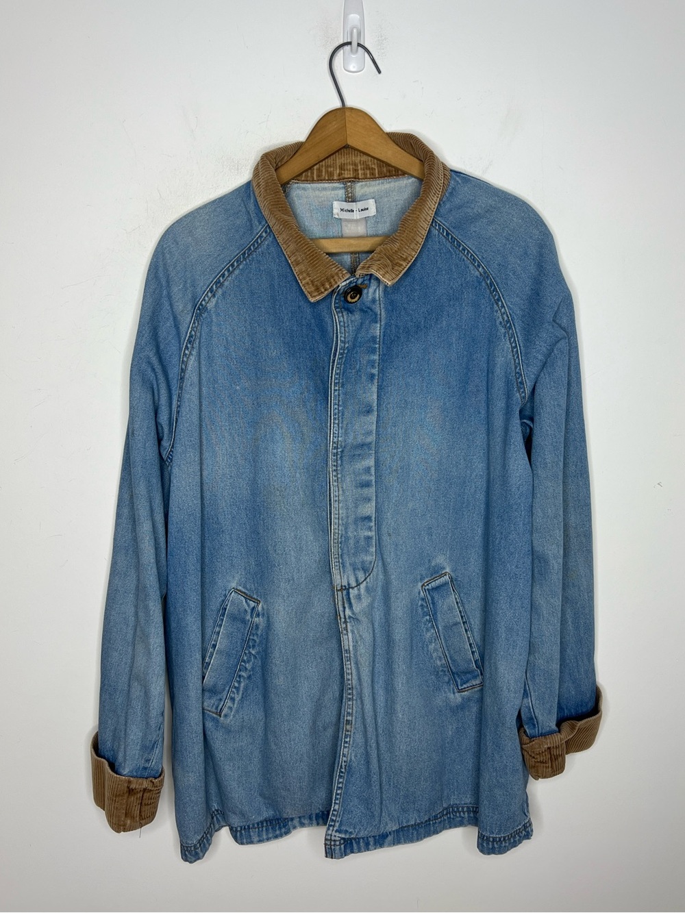 Vintage Michelle-Louise Denim Corduroy Collar Barn Jacket XL